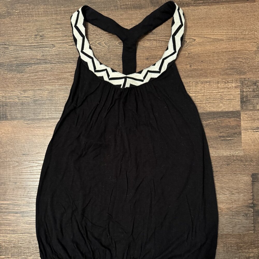 Twentyone Women's Black Woven Strap Tank M